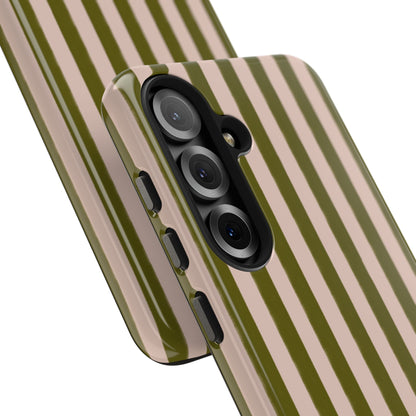 Green & Pink Stripes IPhone Case