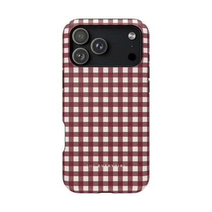 Burgundy Gingham Phone Case