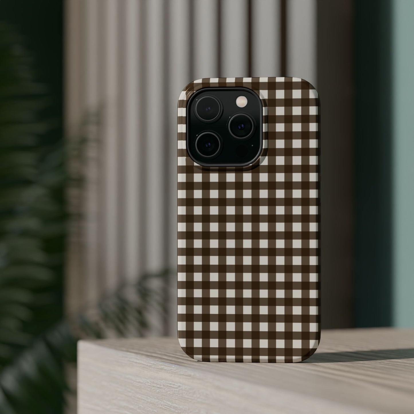 Brown Gingham Phone Case