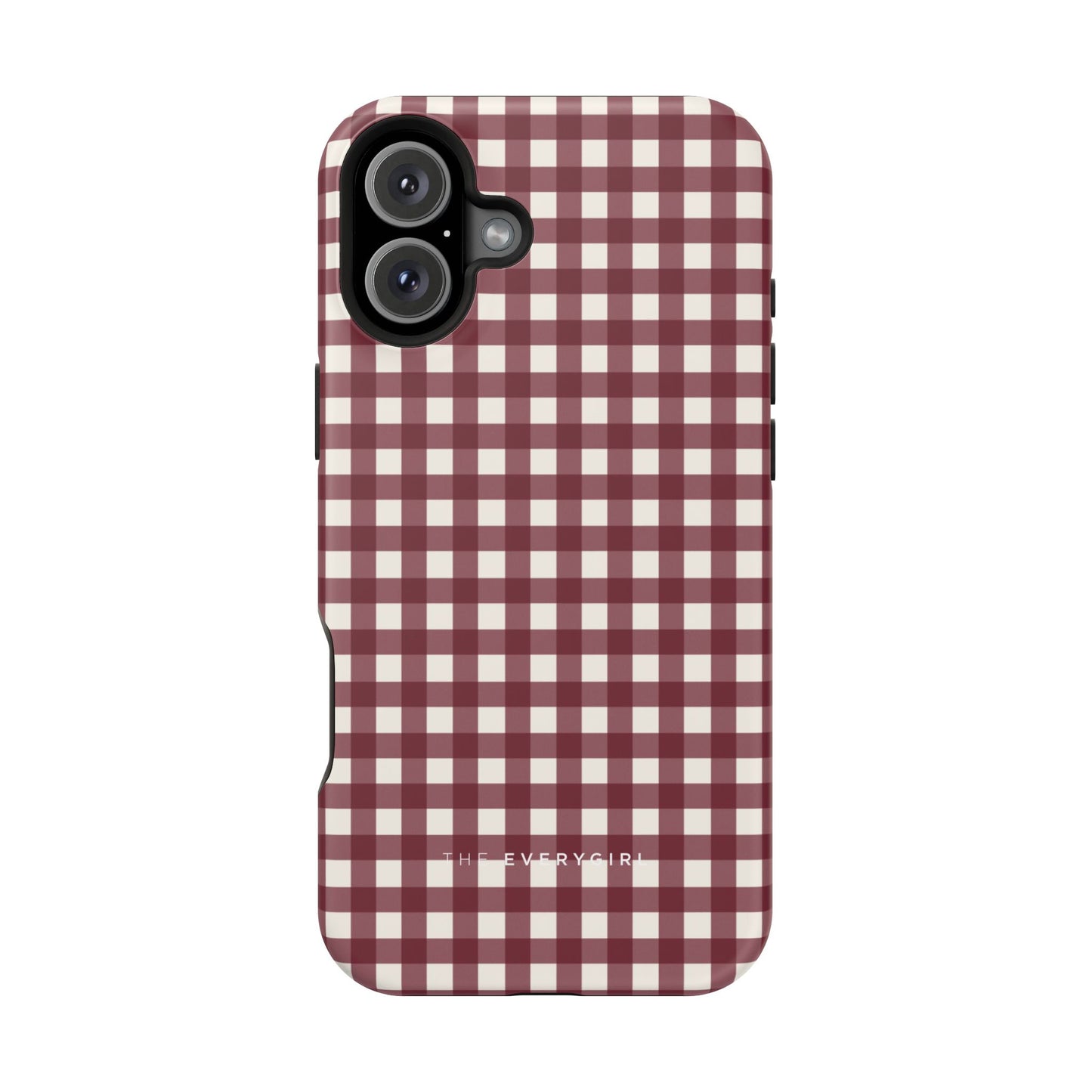 Burgundy Gingham Phone Case
