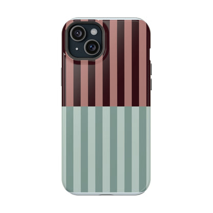 Burgundy and Blue Stripe Phone Case