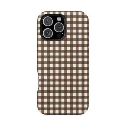 Brown Gingham Phone Case