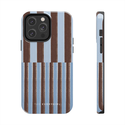 January Blue & Brown Phone Case