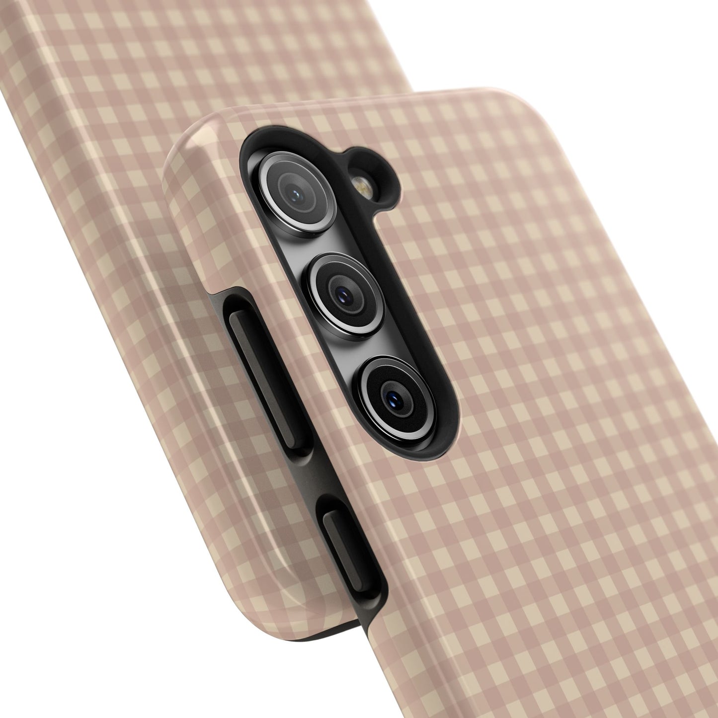 Neutral Blush Gingham IPhone Case