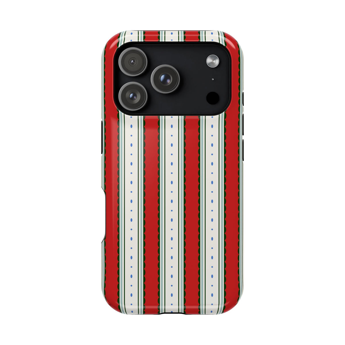 Red Scalloped Lines Phone Cases