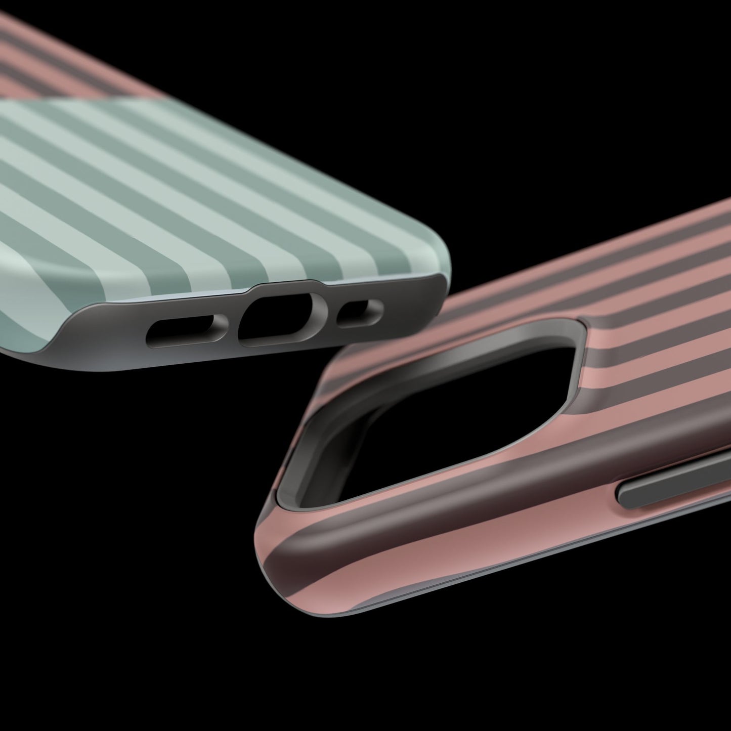 Burgundy and Blue Stripe Phone Case