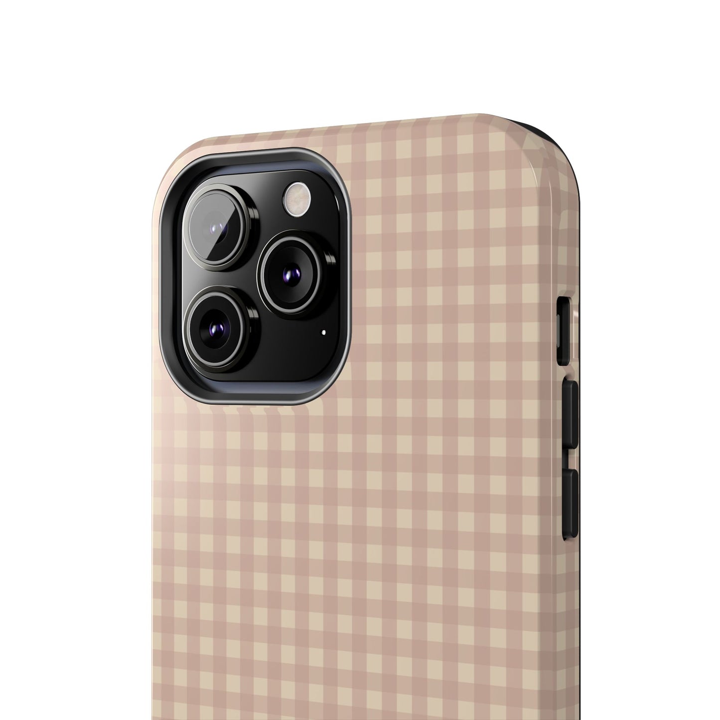 Neutral Blush Gingham IPhone Case