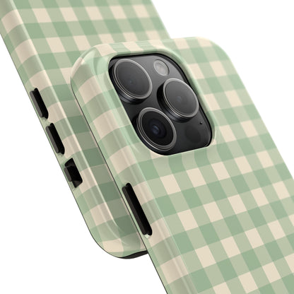 Customizable Green Gingham Phone Case