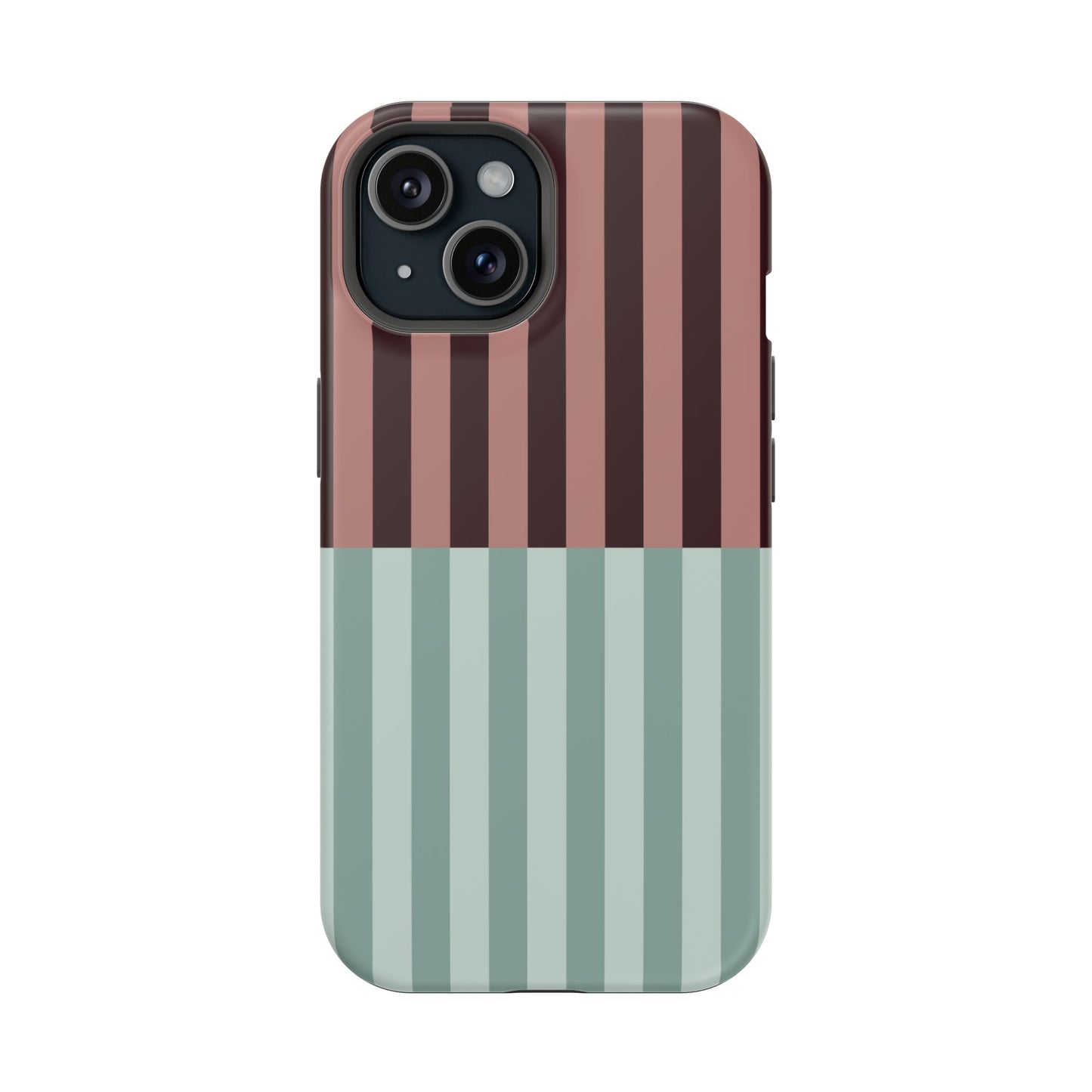 Burgundy and Blue Stripe Phone Case