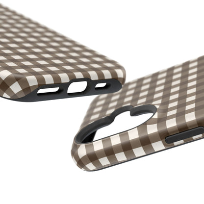 Brown Gingham Phone Case