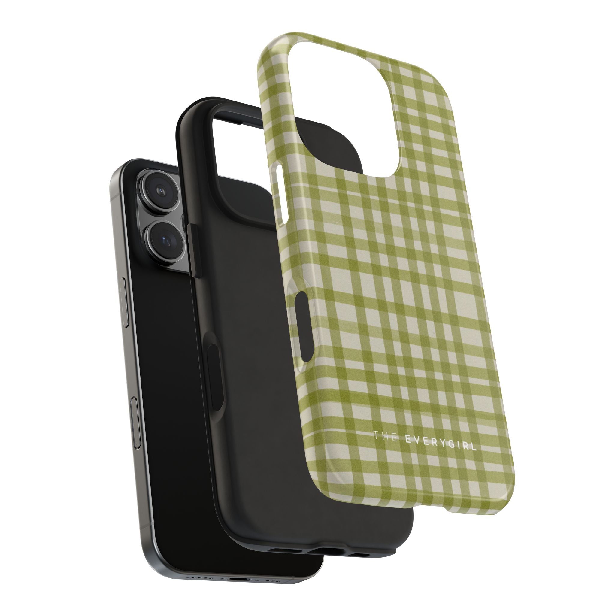 Green Gingham Phone Case