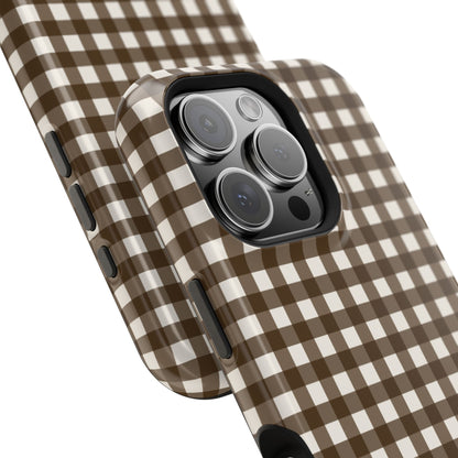 Brown Gingham Phone Case