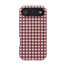 Burgundy Gingham Phone Case