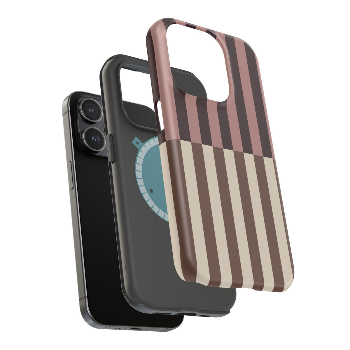 Brown & Burgundy Stripes Phone Case