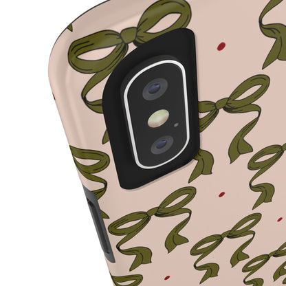 Pink & Green Bows IPhone Case