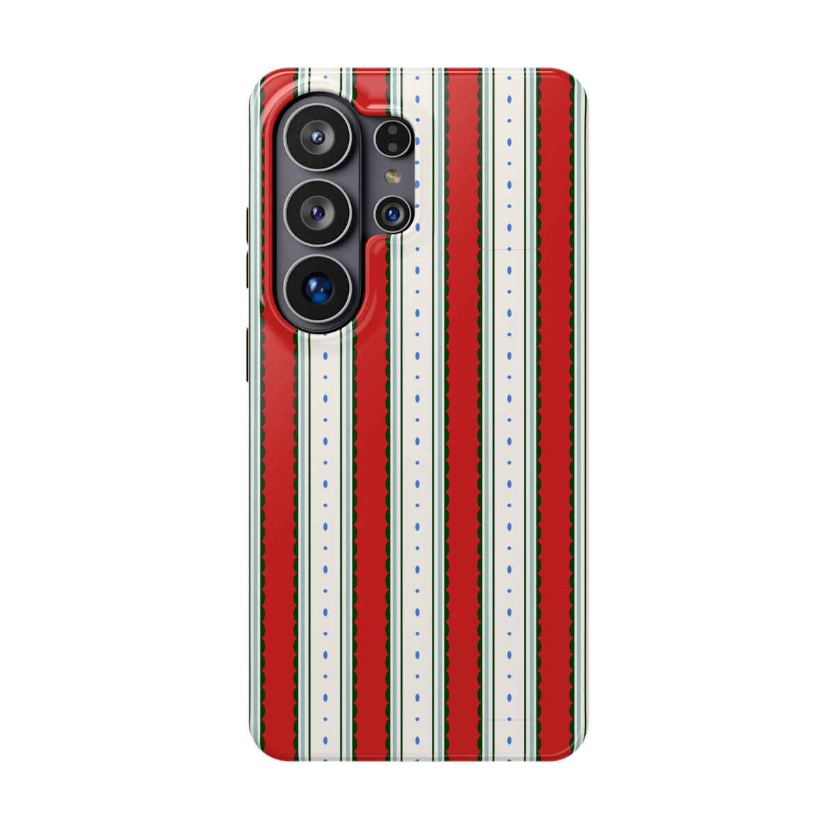 Red Scalloped Lines Phone Cases