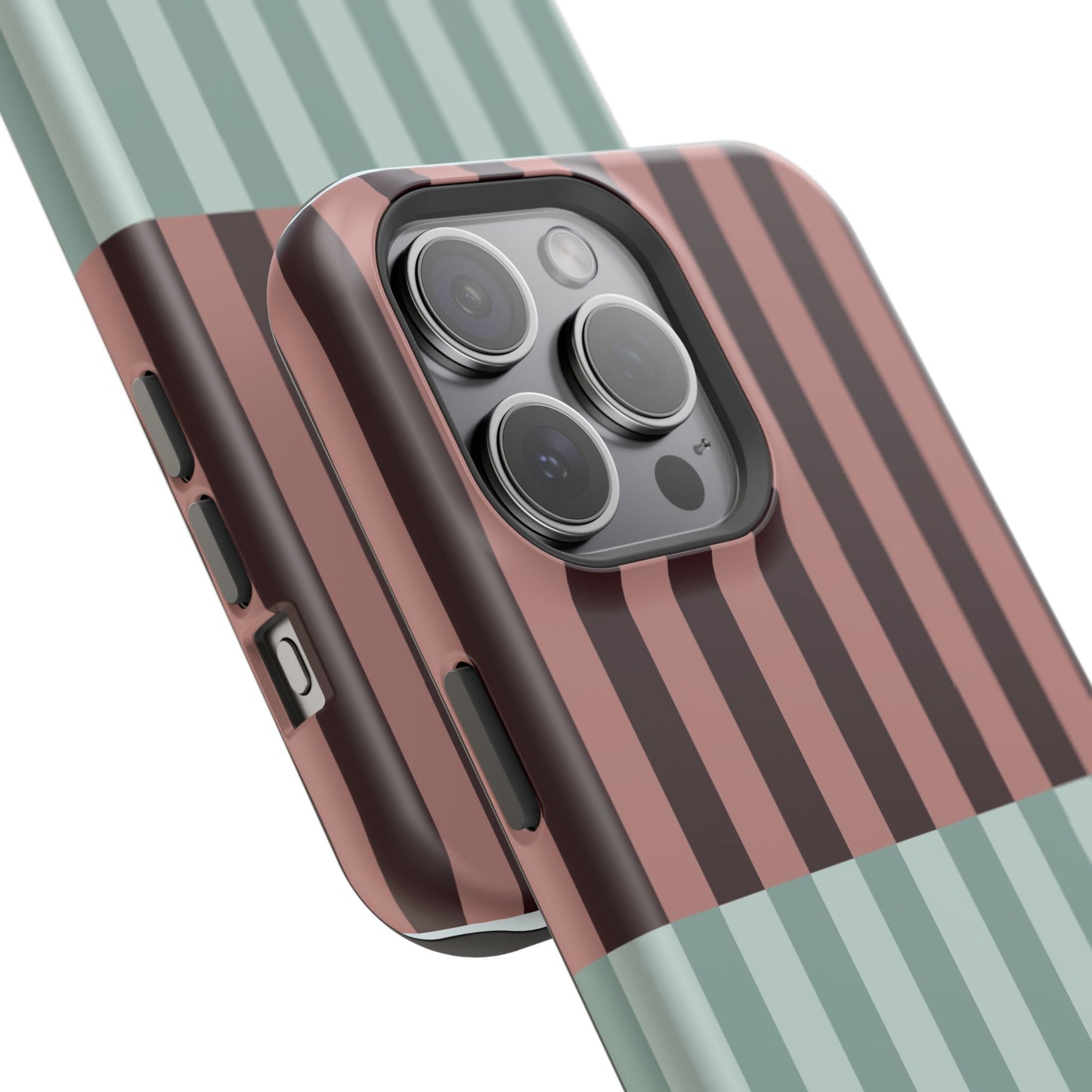 Burgundy and Blue Stripe Phone Case