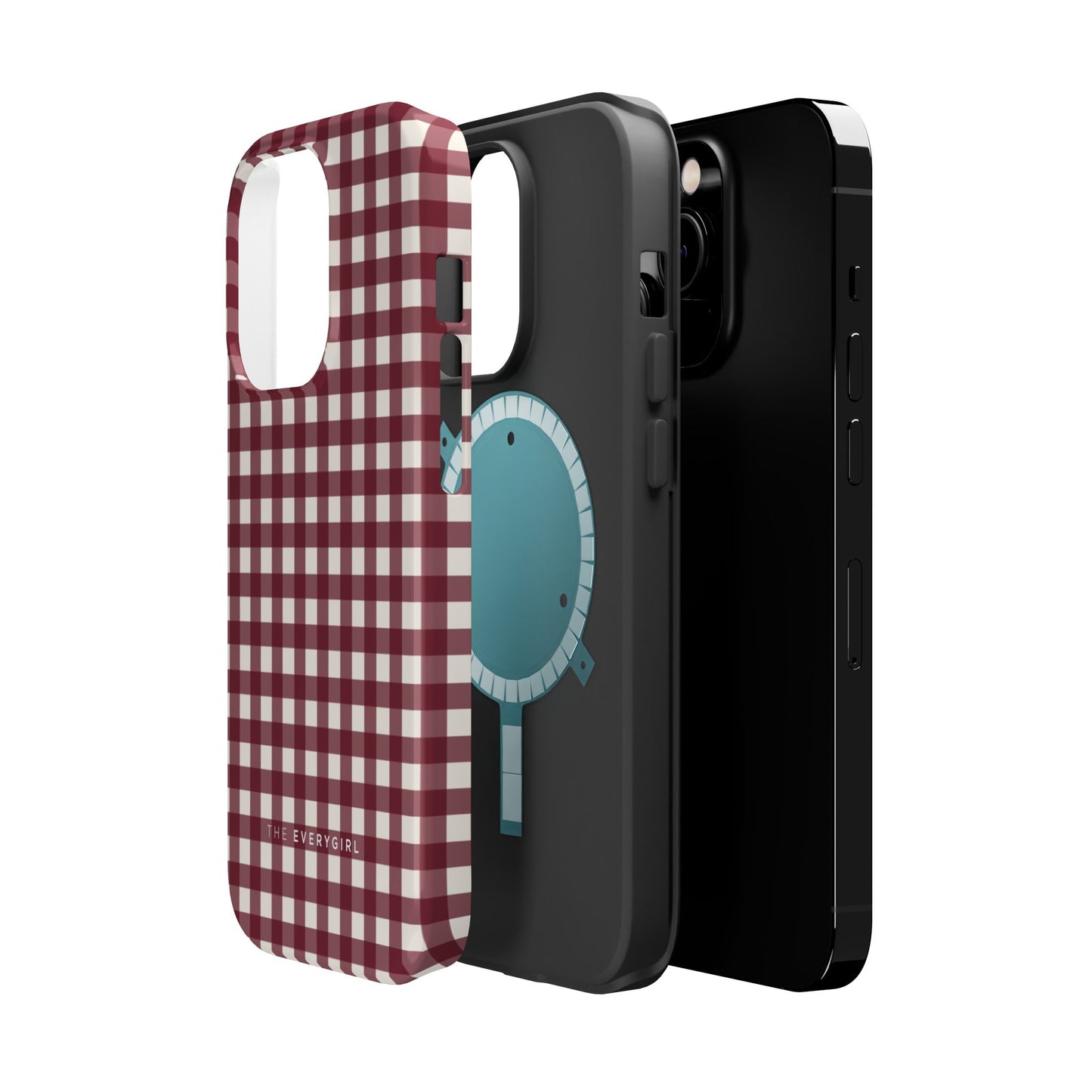 Burgundy Gingham Phone Case