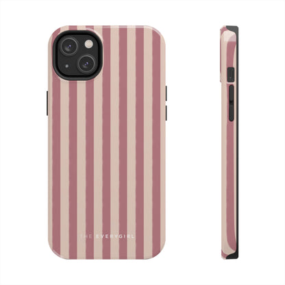 Tone on Tone Pink Stripes IPhone Case
