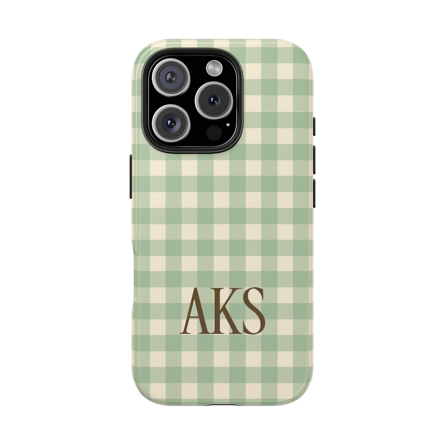 Customizable Green Gingham Phone Case