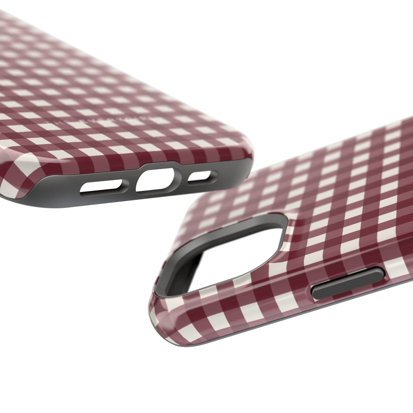 Burgundy Gingham Phone Case