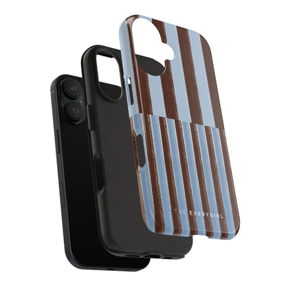 January Blue & Brown Phone Case