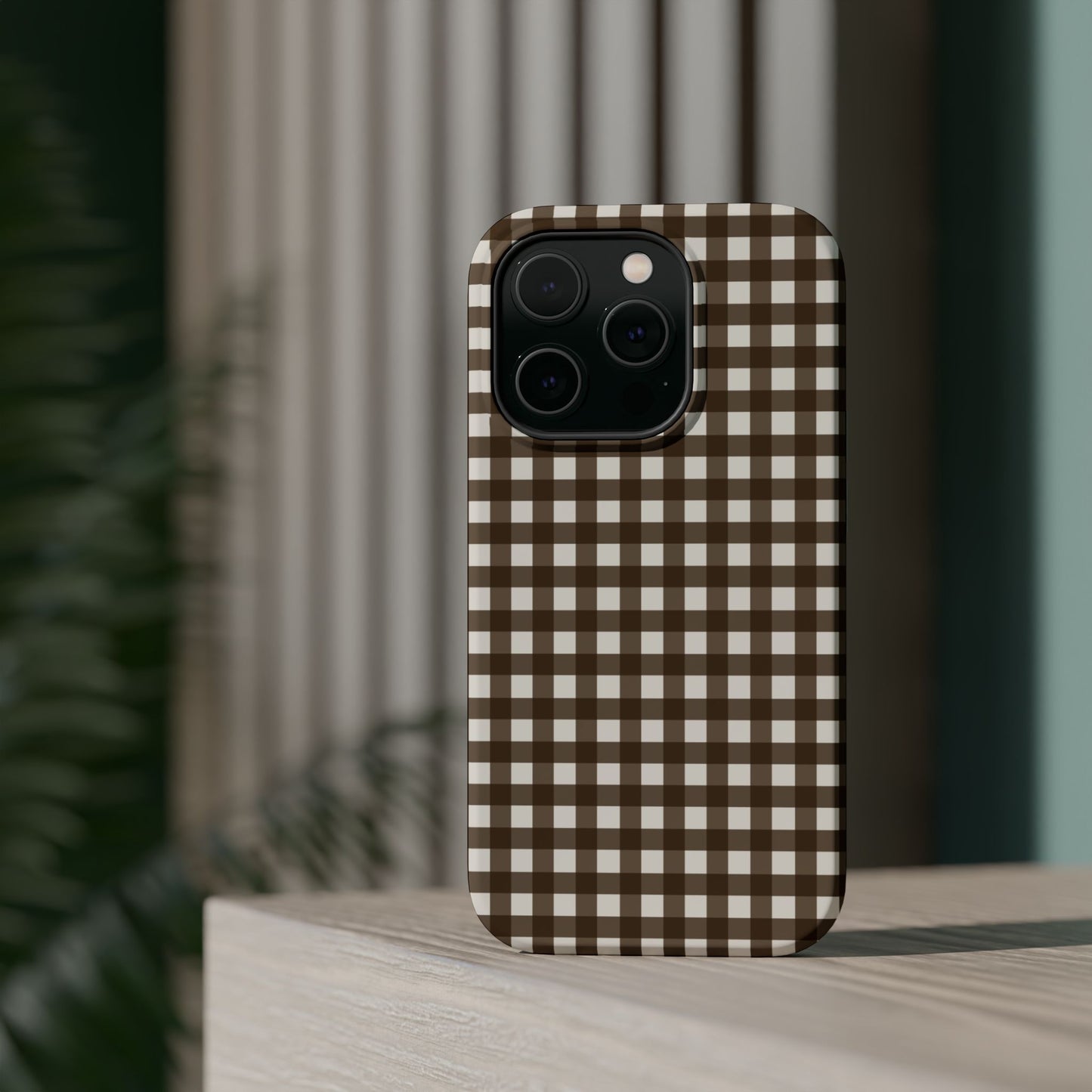 Brown Gingham Phone Case