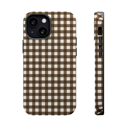 Brown Gingham Phone Case