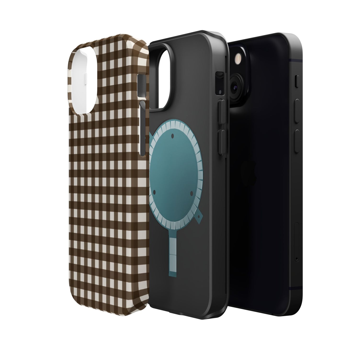 Brown Gingham Phone Case