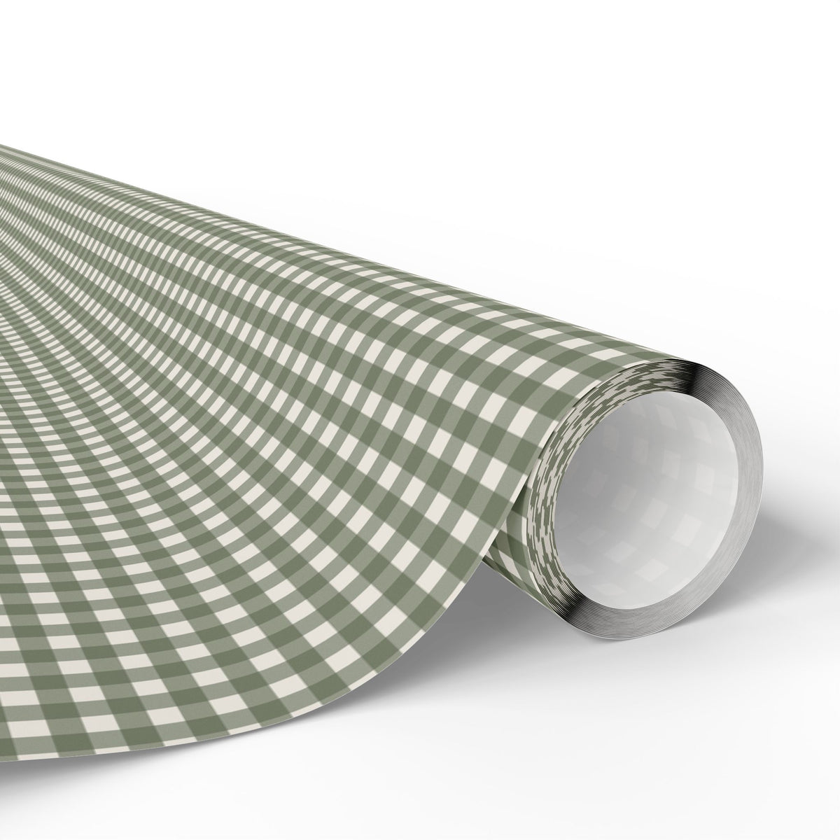 Green Gingham Wrapping Paper