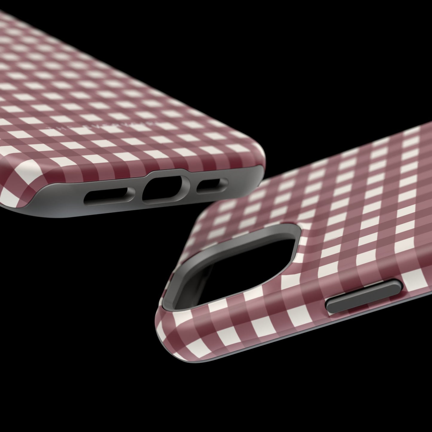 Burgundy Gingham Phone Case