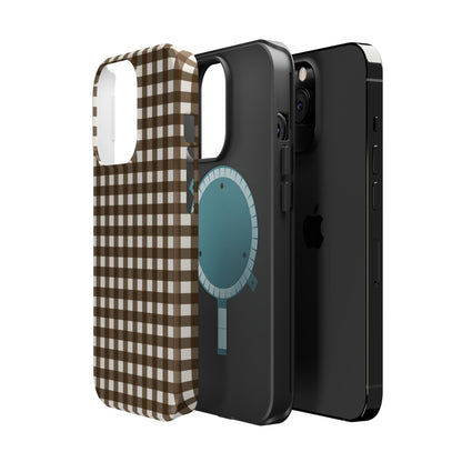 Brown Gingham Phone Case