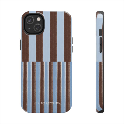 January Blue & Brown Phone Case