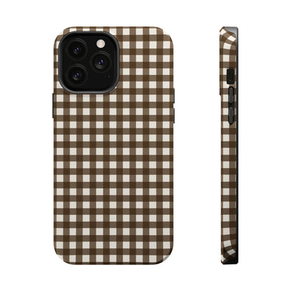 Brown Gingham Phone Case