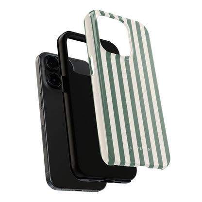 Green Cabana Stripe Phone Case