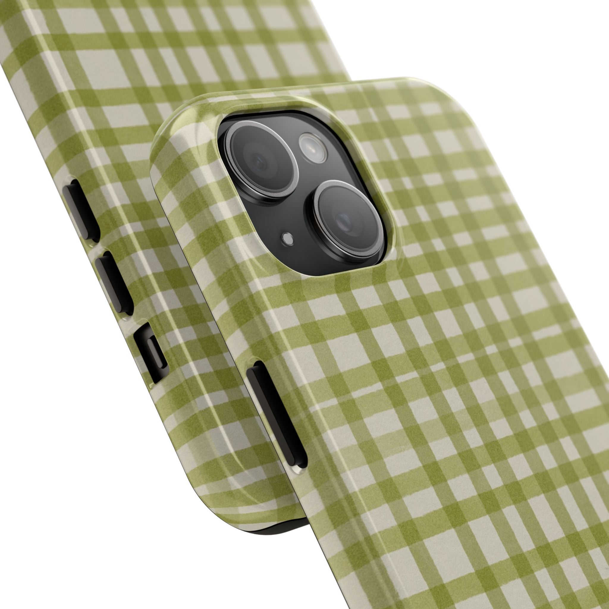 Green Gingham Phone Case