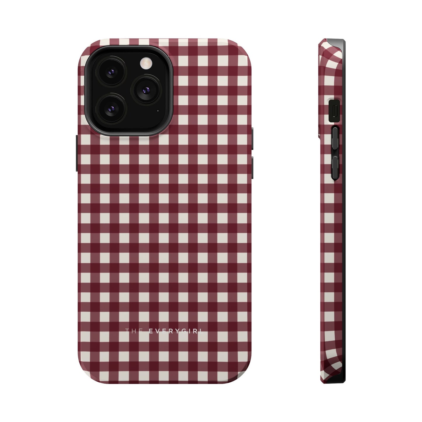 Burgundy Gingham Phone Case