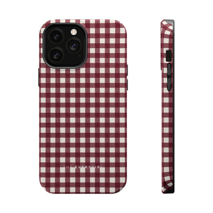 Burgundy Gingham Phone Case