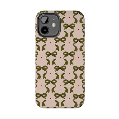 Pink & Green Bows IPhone Case