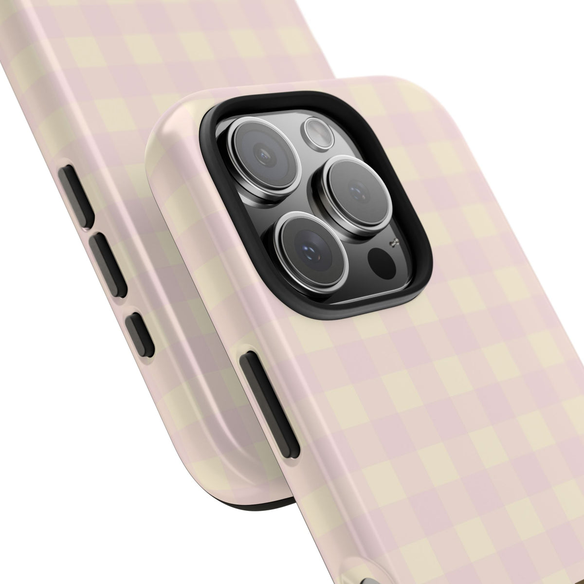 Customizable Pink & Yellow Gingham Phone Case
