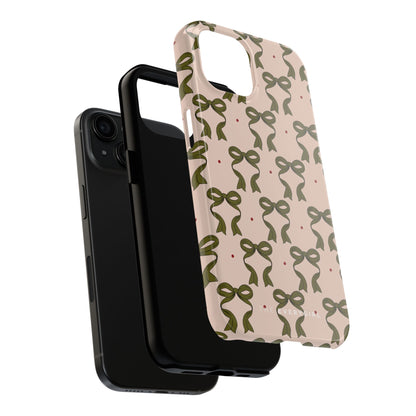 Pink & Green Bows IPhone Case