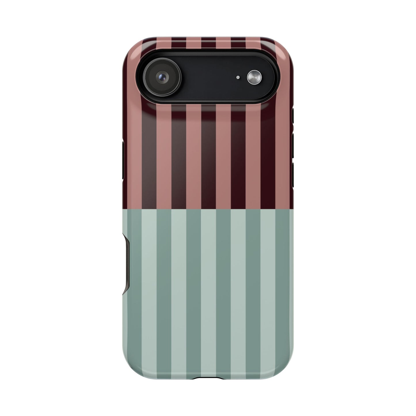 Burgundy and Blue Stripe Phone Case