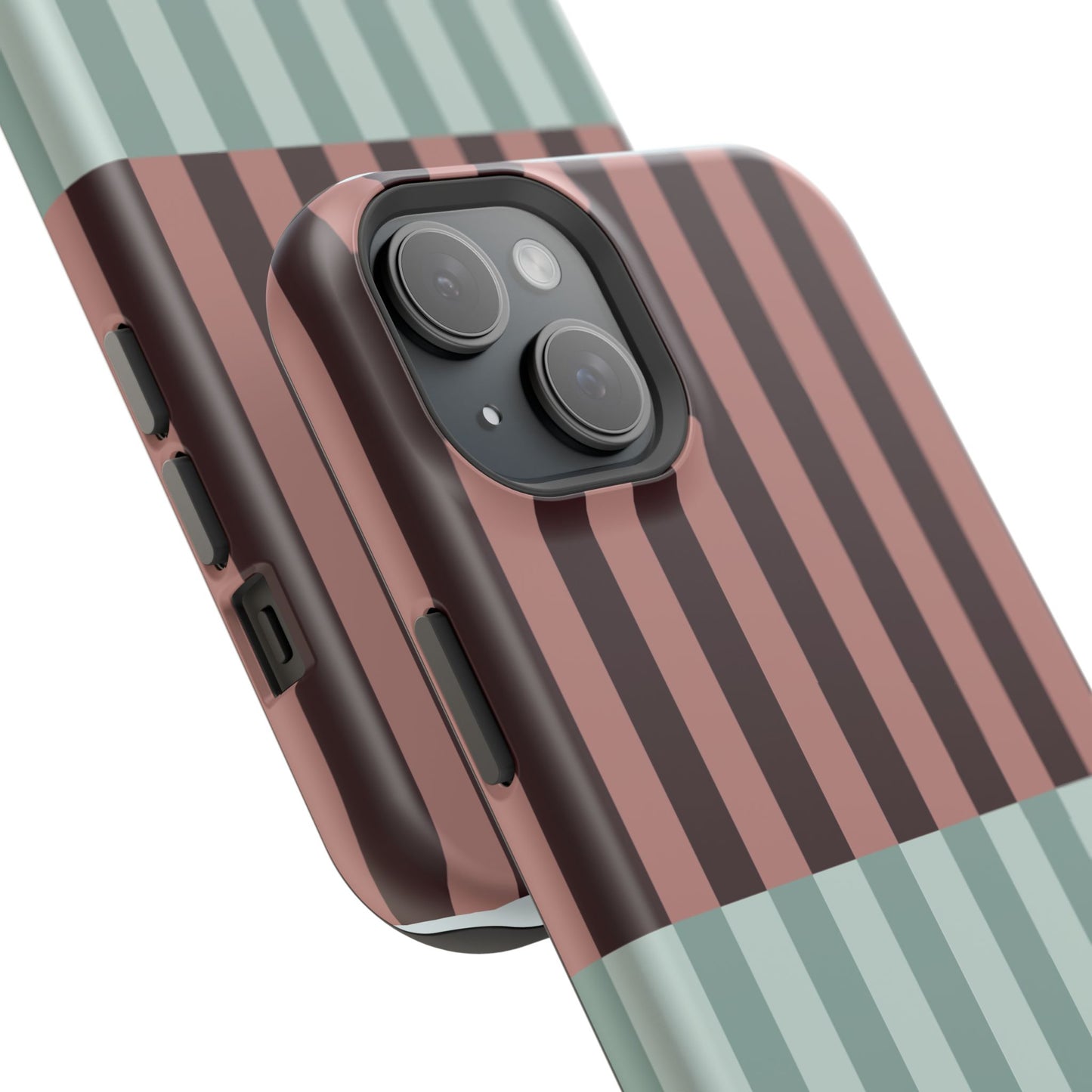 Burgundy and Blue Stripe Phone Case