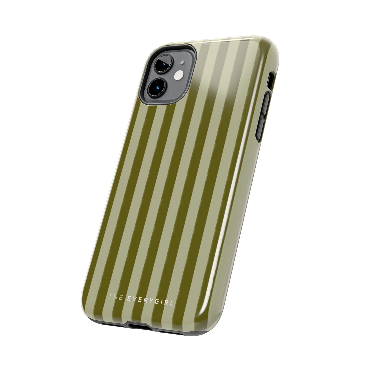 Tone on Tone Green Stripes IPhone Case