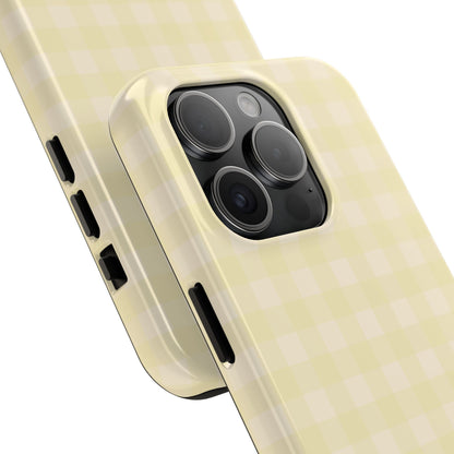 Customizable Yellow Gingham Phone Case