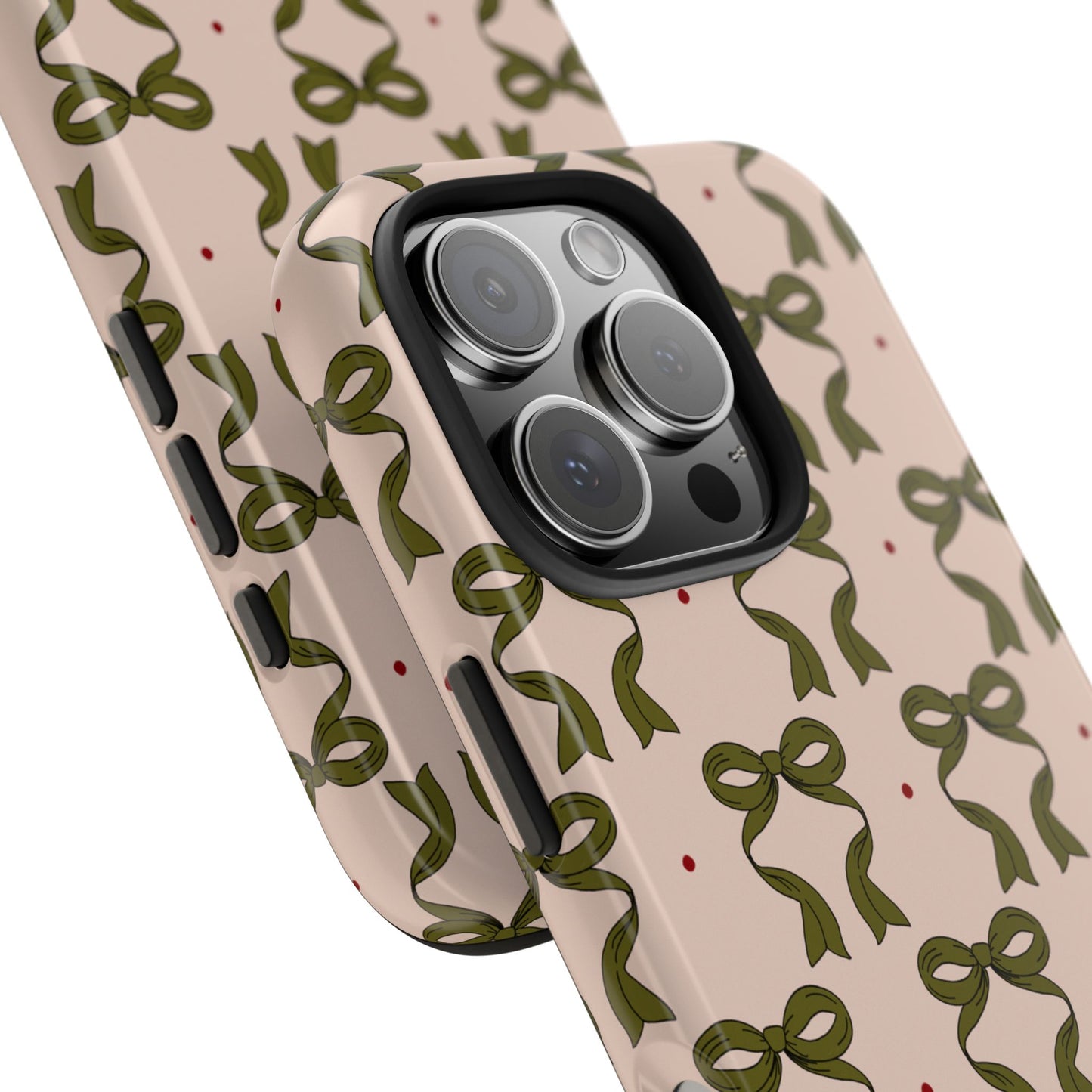 Pink & Green Bows IPhone Case