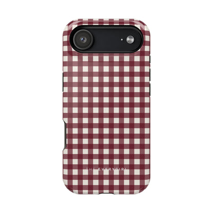 Burgundy Gingham Phone Case