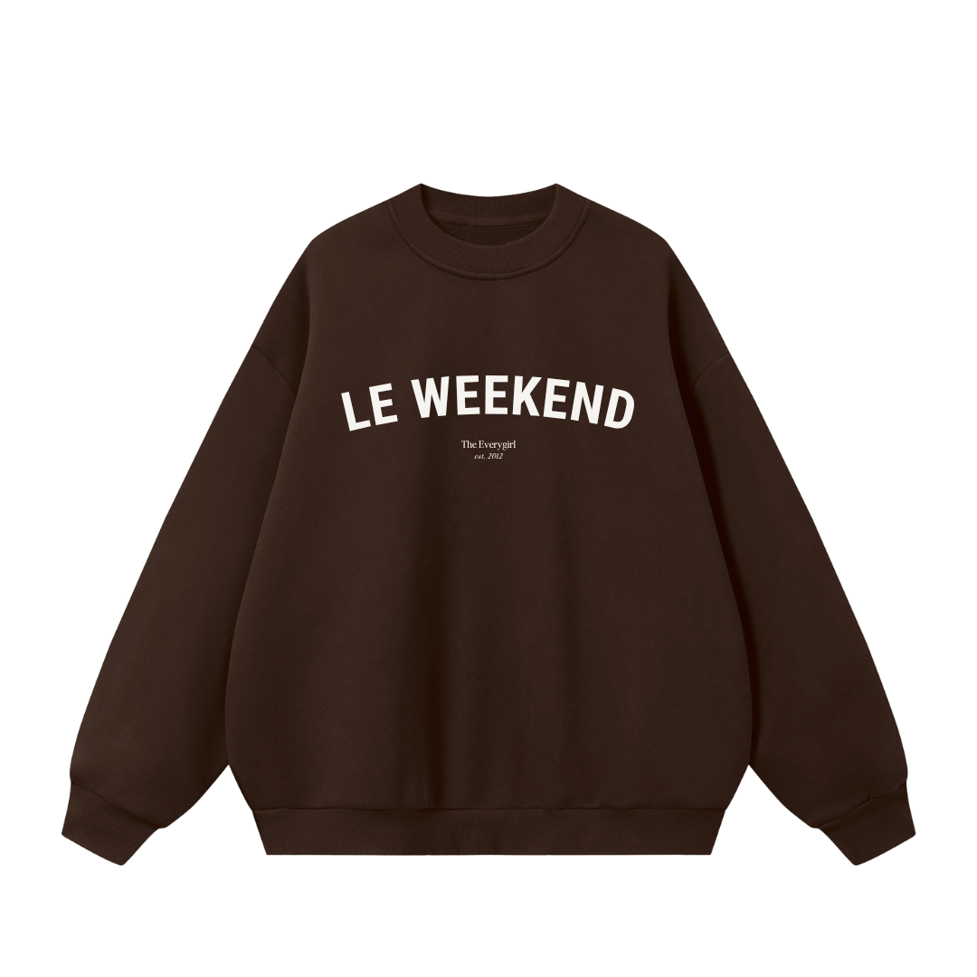 Le Weekend Brown Crewneck