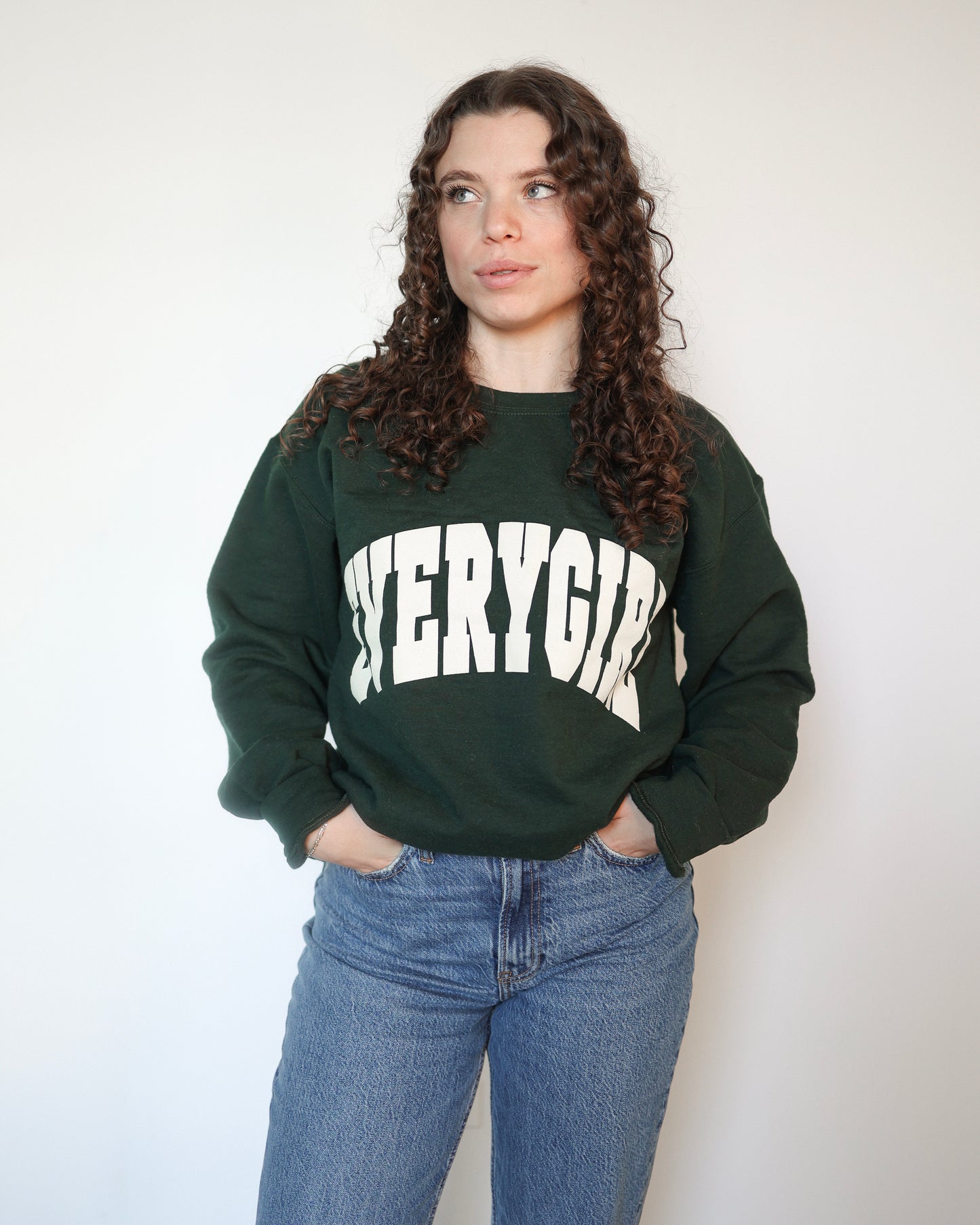 Everygirl Green Crewneck Sweatshirt