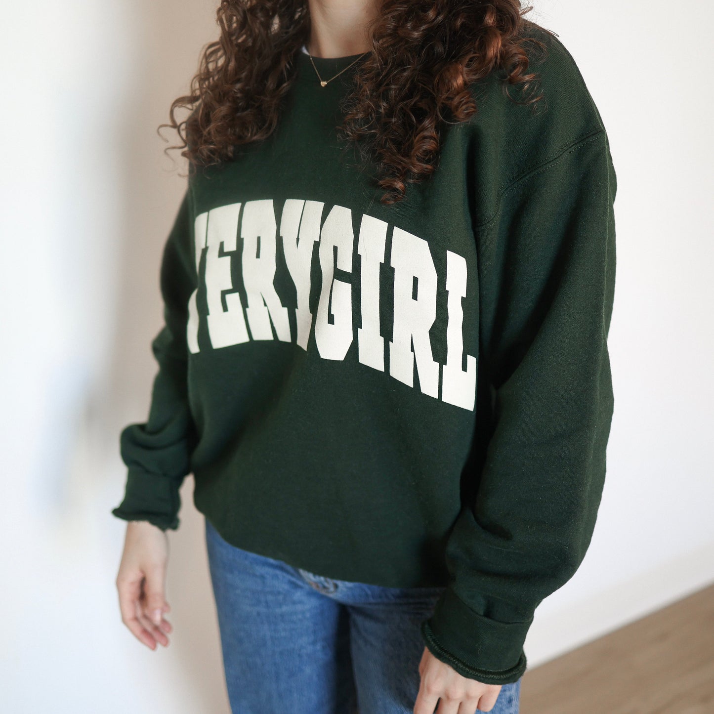 Everygirl Green Crewneck Sweatshirt